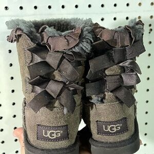 UGG Toddler Boots - Grey Bailey Bow